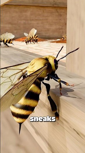 This Worker Bee Was A Thief 🐝😱#insects #bees #nature
