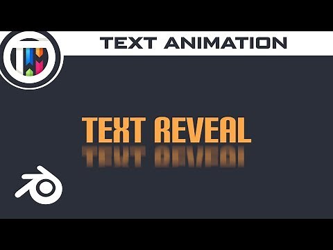 Blender Tutorial - Text Reveal Animation