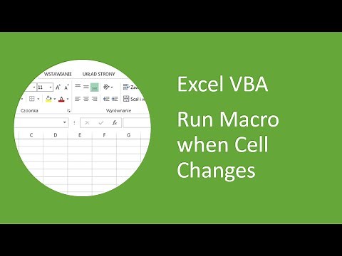 Excel VBA - How to Run Macro when Cell Changes