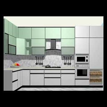 L-shaped kitchen design #kitchen #interiordesign #interior #design