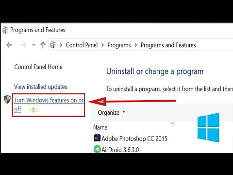 How to turn 'Windows features On or Off' in Windows 10?