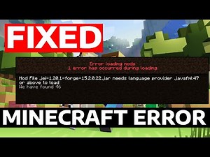 How To Fix Minecraft Mods Not Loading Error