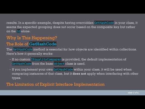 Implementing GetHashCode Methods for Composite Keys in C#