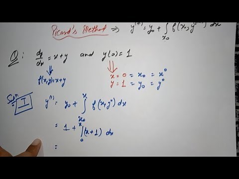 Picard's method Numerical analysis , numerical solution of differential equation #picard's method"