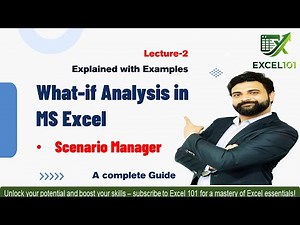 Scenario Manager in Excel | What-if Analysis Tool Explained with Examples | Rizwan Razaq