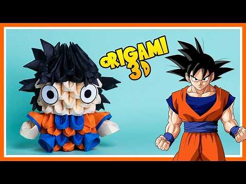 🔥 How to Make Goku in 3D Origami 🧠 | Step-by-Step Tutorial 🧩 (Dragon Ball)