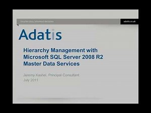 Hierarchy Management with SQL Server 2008 R2 Master Data Services
