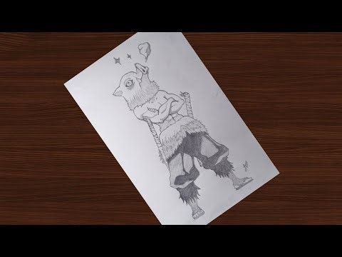 How to Draw Inosuke Hashibira Step by Step || speed inosuke Sketch || Easy Anime Drawing ║ inosuke
