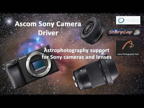 Astrophotography with Sony cameras and lenses via ascom driver.