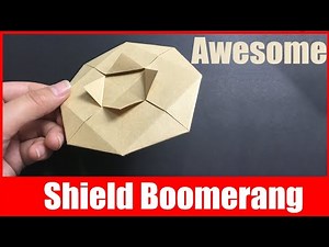 DIY Paper Captain America's Shield that Comes Back | Origami Shield Boomerang (Shuriken)