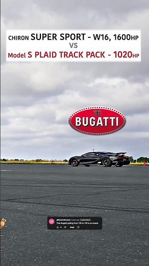 Bugatti Chiron Super Sport vs Tesla Model S Plaid Track Pack — Gas vs Electric Showdown! ⚡🏁