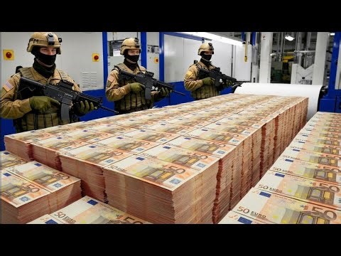 Inside the Euro-Printing Factory: From Paper to €100 Billion Currency (Full Process)