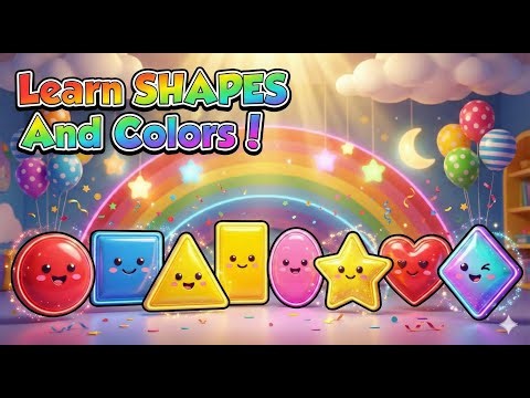 Shapes for Kids in Hindi | 3D Animated Shapes & Colors | Preschool Learning Video in Hindi 🌈✨