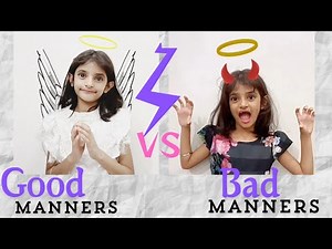 Good manners vs. Bad manners | Educational video for kids | #goodhabits Eva zone