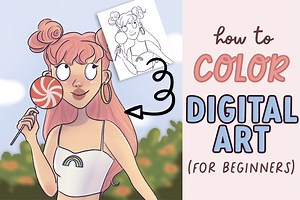 How to Color Digital Art for Beginners (Step by Step   Video)
