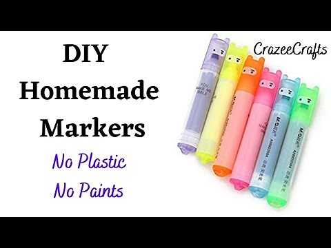 DIY Homemade Markers| Cheap School Supplies diy ideas | CrazeeCrafts