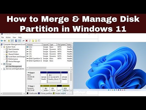 How to Merge & Manage Disk Partition in Windows 11 | How to merge two partitions together windows 11