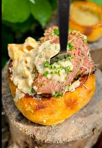 Steak Rigatoni Alfredo Bread Bowl Recipe