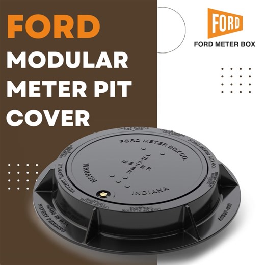 Introducing the Ford Modular Meter Pit Cover - One Cover for Multiple Pit Tile Sizes. Our new modular iron meter pit cover was designed to fit 24" or 27" Ford Pit Setters. | Ford Meter Box