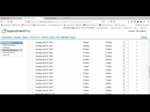 How to create an appointment & Schedules & Schedule Exceptions Appointment Plus Software