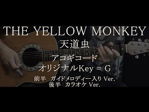 THE YELLOW MONKEY / 天道虫 ギターコード歌詞入【ガイドメロディー＆カラオケ】