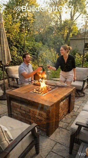 DIY BBQ Grill Table Combo 🔥🪵 | Unreal Patio Build Project