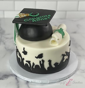 Graduation Silhouette | Cake Decor | Fondant Toppers - Etsy