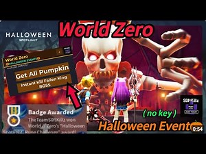 🎃[SPOTLIGHT] - WORLD ZERO SCRIPT - Instant Kill Boss, Get All Pumpkin | World Zero Autofarm Script