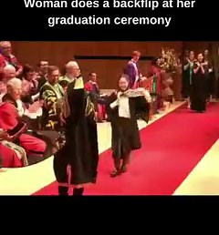 3M views · 10K reactions | Woman does a backflip at her graduation ceremony, netizens call her 'awesome' #ViralVideo #Backflip #GraduationCeremony | India Today | Facebook