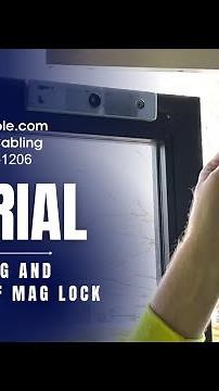 Door Access Control Tutorial | Final Drilling and Placement of Magnet Lock Training BridgeCable.com