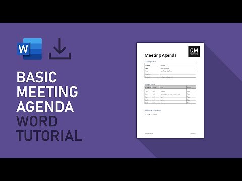 Basic Meeting Agenda Template | Microsoft Word Tutorial [FREE DOWNLOAD]