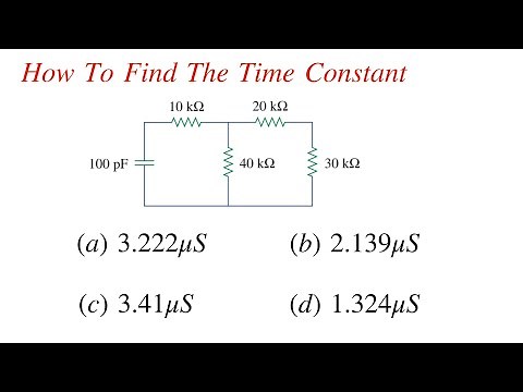 How To Find Time Constant || RC Circuit || Circuit Analysis Solved Problem