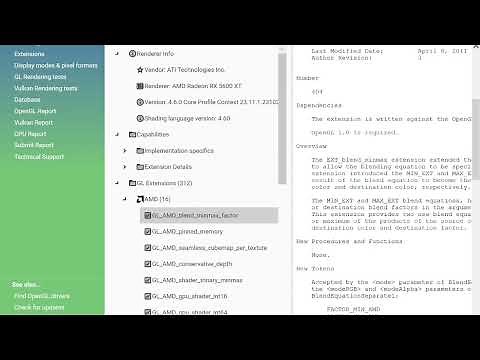 OpenGL Extensions Viewer 6.4.4