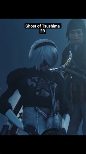 2B in Ghost of tshushima first time on Internet #2b #nierautomata #mods #modding #gaming #pc