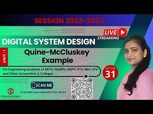 DSD31: Quine Mc-Cluskey or Tabular Method of Simplification of Boolean Expression Part-2