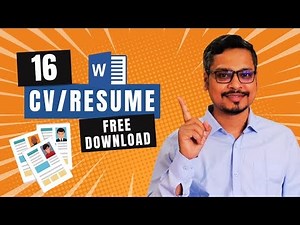 MS Word CV Format Free Download
