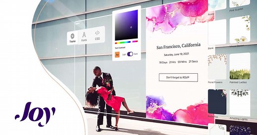 Free Wedding Websites with Beautiful Templates & RSVP | Joy