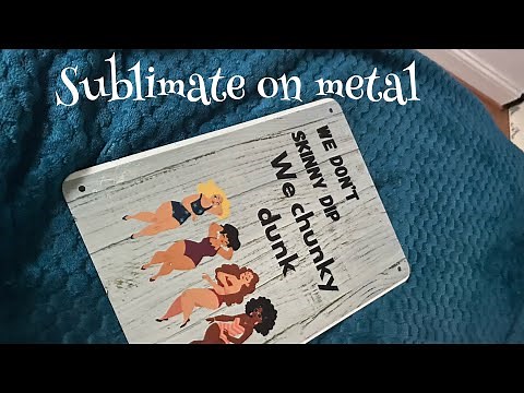 Sublimate on metal sign using laminating sheets