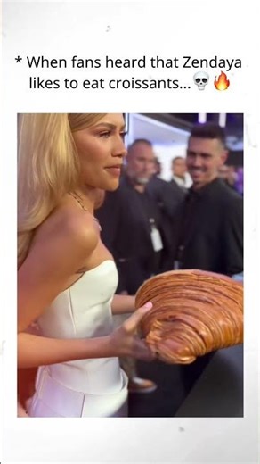 When Fans Heard That Zendaya Likes to Eat Croissants… 😭🥐✨ #Zendaya