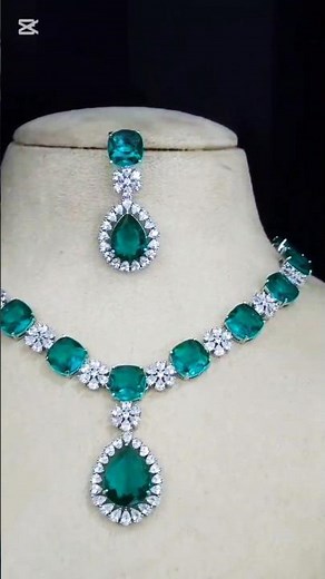 💚 Stunning Green Diamond Necklace Designs 2026 | Elegant Emerald Style Jewelry Collection
