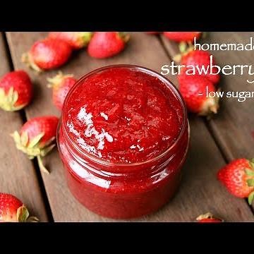 strawberry jam recipe | how to make homemade low sugar strawberry jam