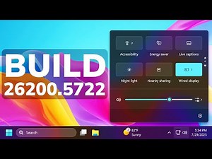 New Windows 11 25H2 Build 26200.5722 – New System Tray Changes, New Design, and Fixes (Dev)