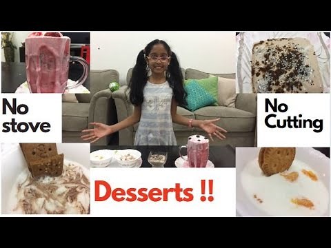 Easy dessert recipes kids can make on their own | No stove No cutting No knives | 3 easy desserts