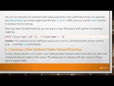 Solving the Multi-Value Parameter Dilemma in SQL Queries