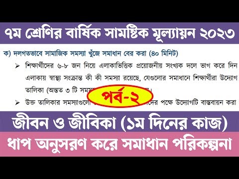 Class 7 Jibon O Jibika Annual Assignment Answer | পর্ব ২ | ৭ম শ্রেণির বার্ষিক মূল্যায়ন সমাধান 2023