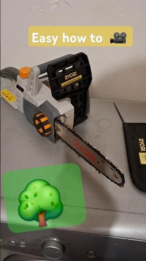 How to engage the chain brake on a battery powered chainsaw 🔋 #michaelstoolbench #ryobi #chainsaw