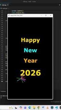 Python Code to Wish Happy New Year 2026! 🎆🐍#shorts #python