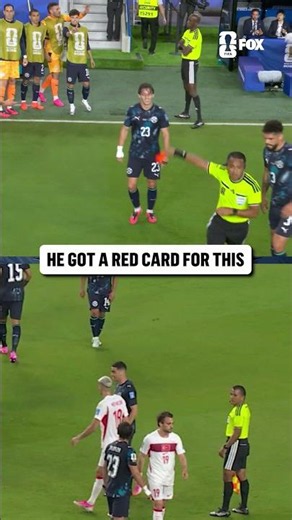 Paraguay's Miguel Almirón is sent off with a red card 🟥