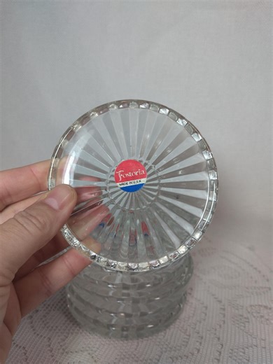 Vintage Fostoria Pressed Glass American Pattern Coasters 1970s Set of 6 - Etsy