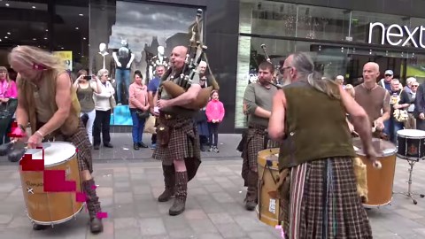 Great Scottish tribal band playing "Promontory" (The Gael from Last of the Mohicans) during Medieval Festival in the City centre a few years ago. Clanadonia, led by Tu-Bardh 'Stormcrow' Wilson, with their high energy blend of tribal rhythms, bagpipes and mayhem have thrilled audiences across the world and their music featured in the first Outlander TV Series. The band are based in Glasgow and can be seen playing in the City centre and also during special events in Perth. #clanadonia #scotland #s